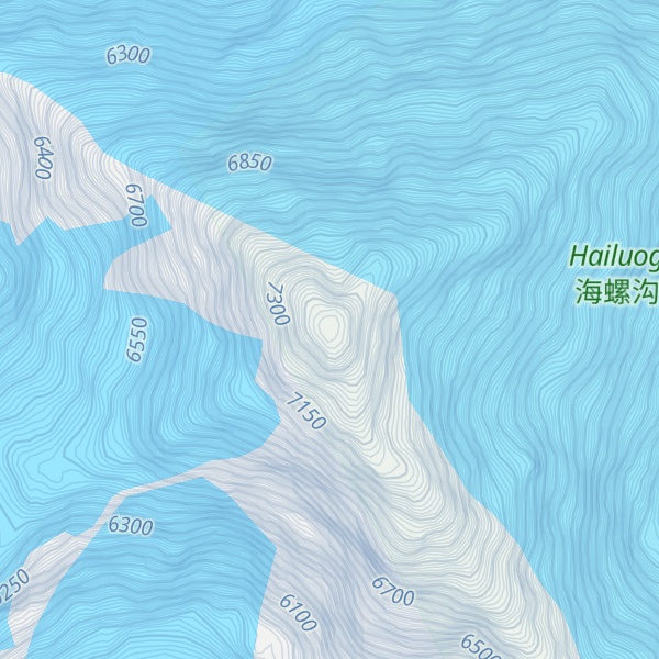 Map of Mount Gongga