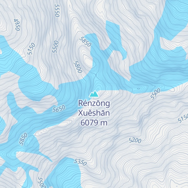 Map of Rénzōng Xuěshān