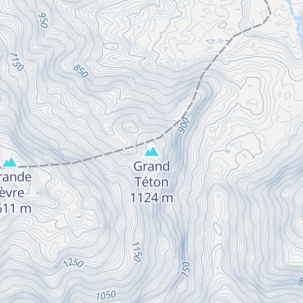Map of Grand Téton