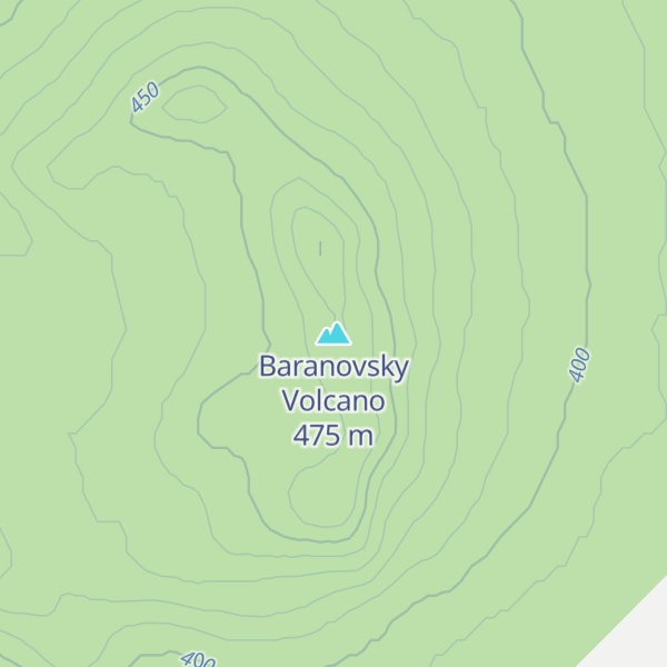 Map of Baranovsky Volcano