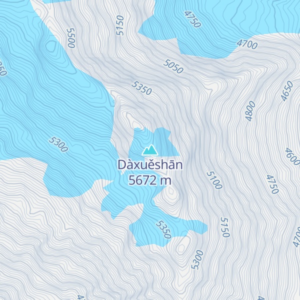Map of Dàxuěshān