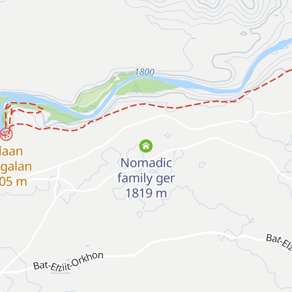 Map of Nomadic family ger