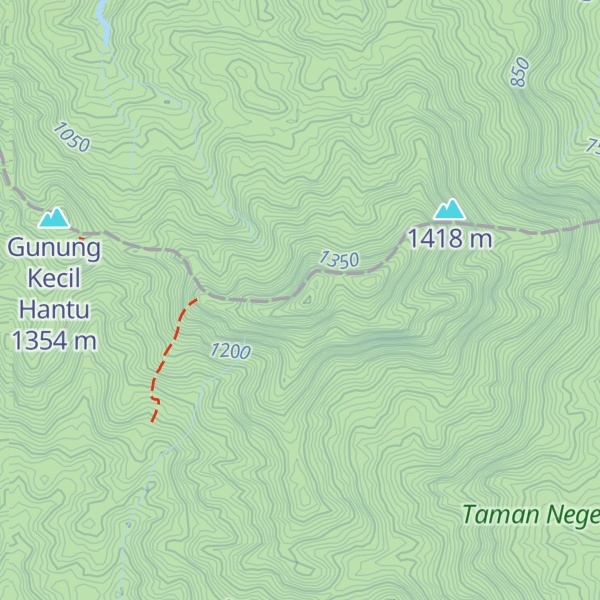 Map of Gunung Besar Hantu