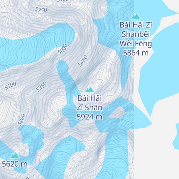 Map of Bái Hǎi Zǐ Shān