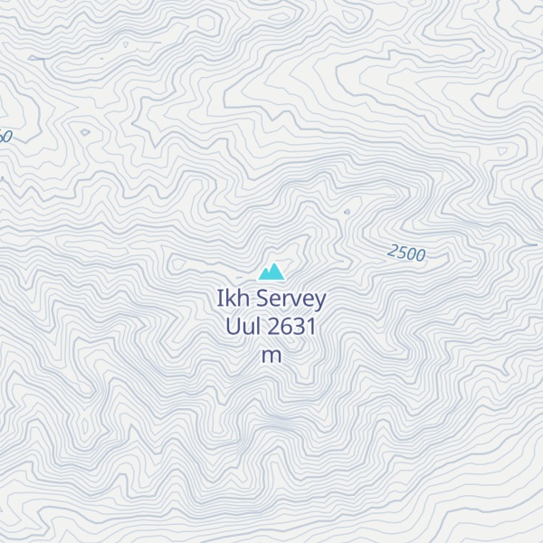 Map of Ikh Servey Uul