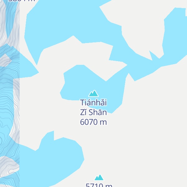 Map of Tiánhǎi Zǐ Shān
