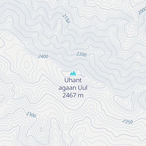Map of Uhant agaan Uul