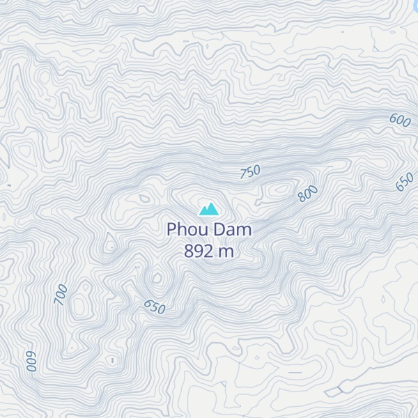 Map of Phou Dam
