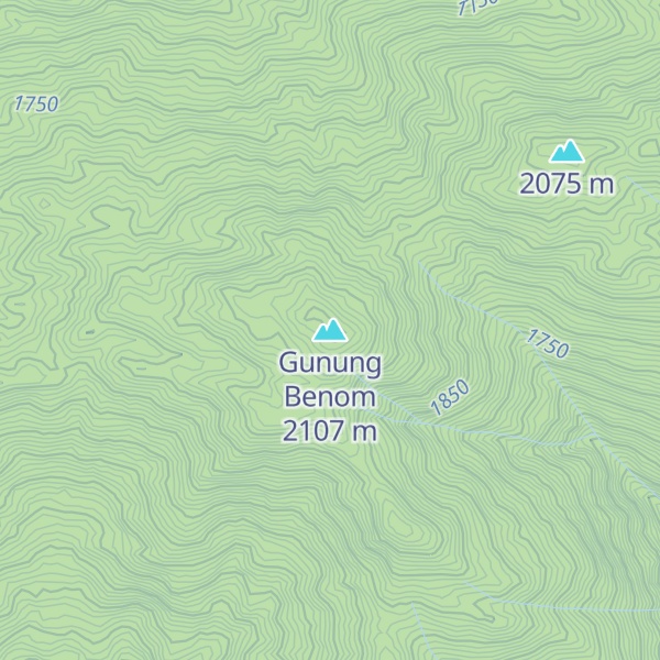 Map of Gunung Benom