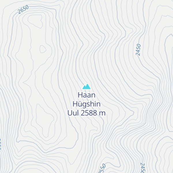 Map of Haan Hügshin Uul