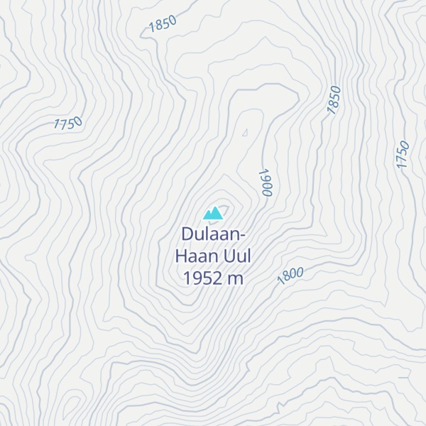 Map of Dulaan-Haan Uul