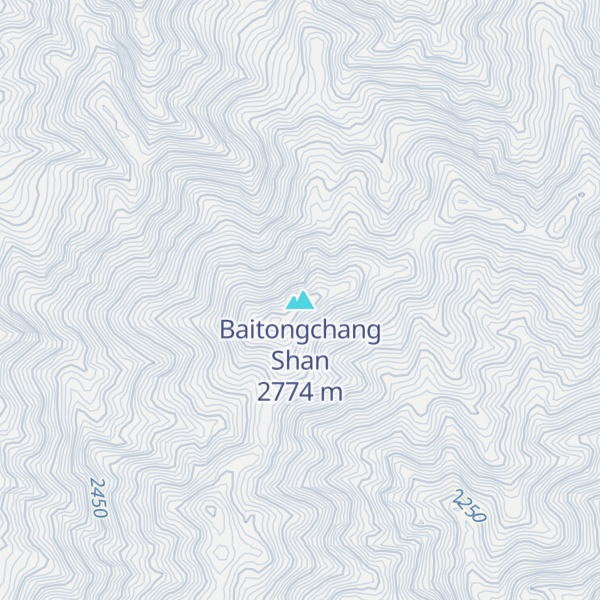 Map of Baitongchang Shan