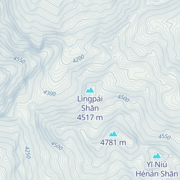 Map of Lìngpái Shān