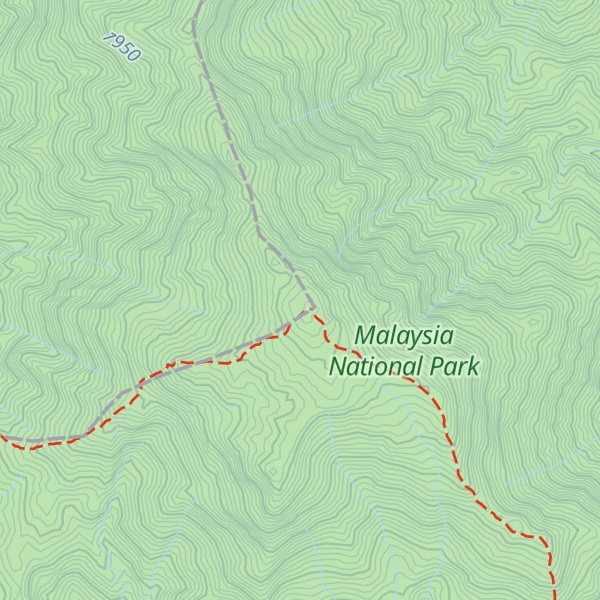 Map of Gunung Tahan