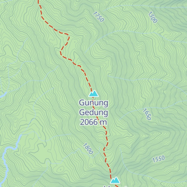 Map of Gunung Gedung
