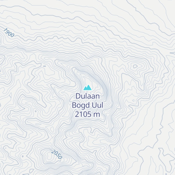 Map of Dulaan Bogd Uul