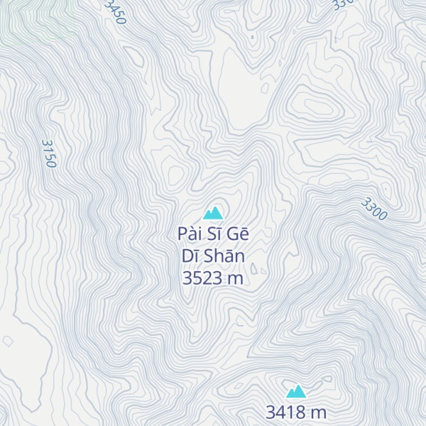 Map of Pài Sī Gē Dī Shān