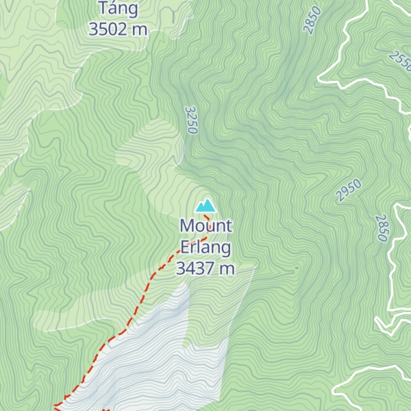 Map of Mount Erlang