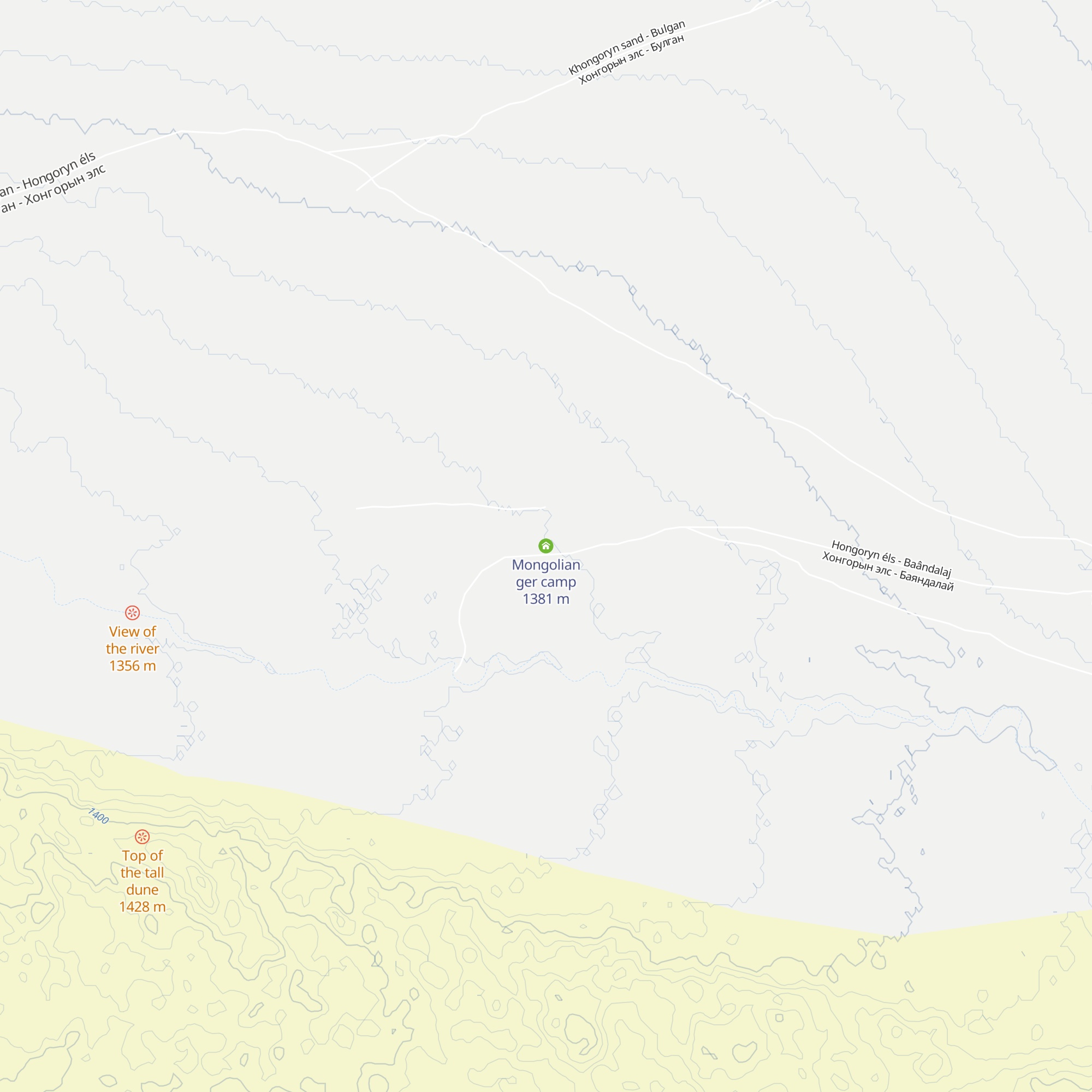 Mongolian ger camp map