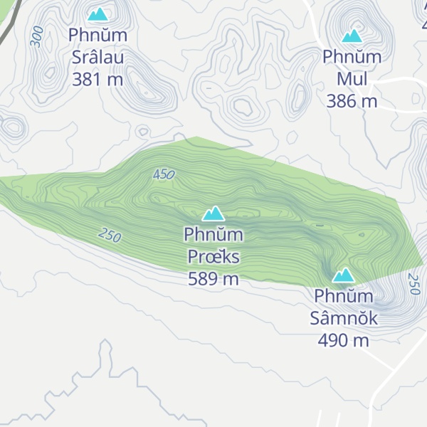 Map of Phnŭm Prœ̆ks
