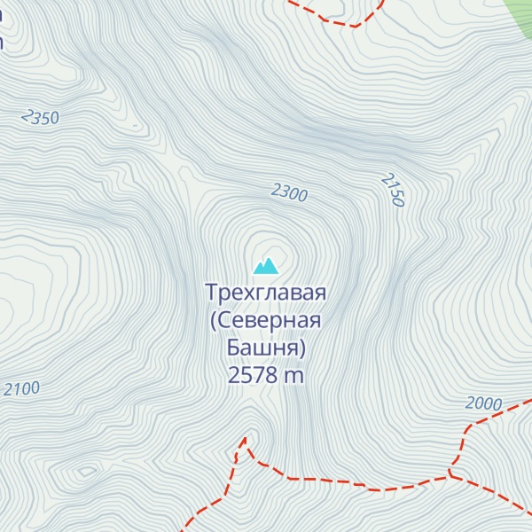 Map of Трехглавая (Северная Башня)