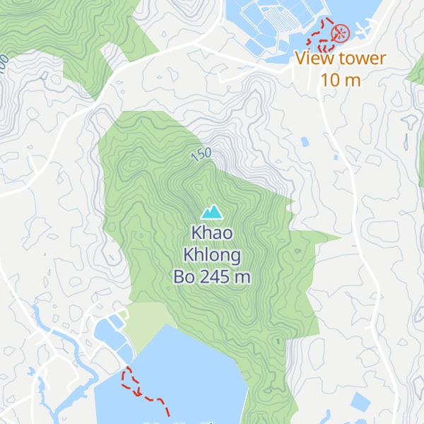Map of Khao Khlong Bo