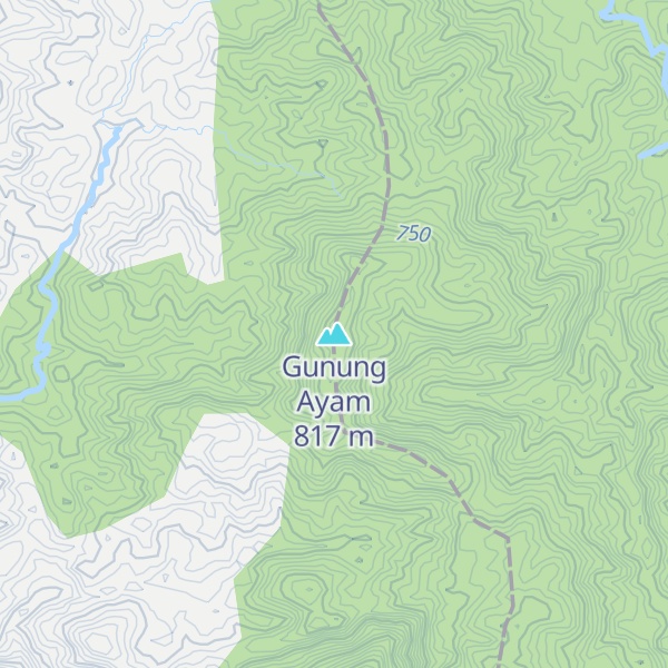 Map of Gunung Ayam