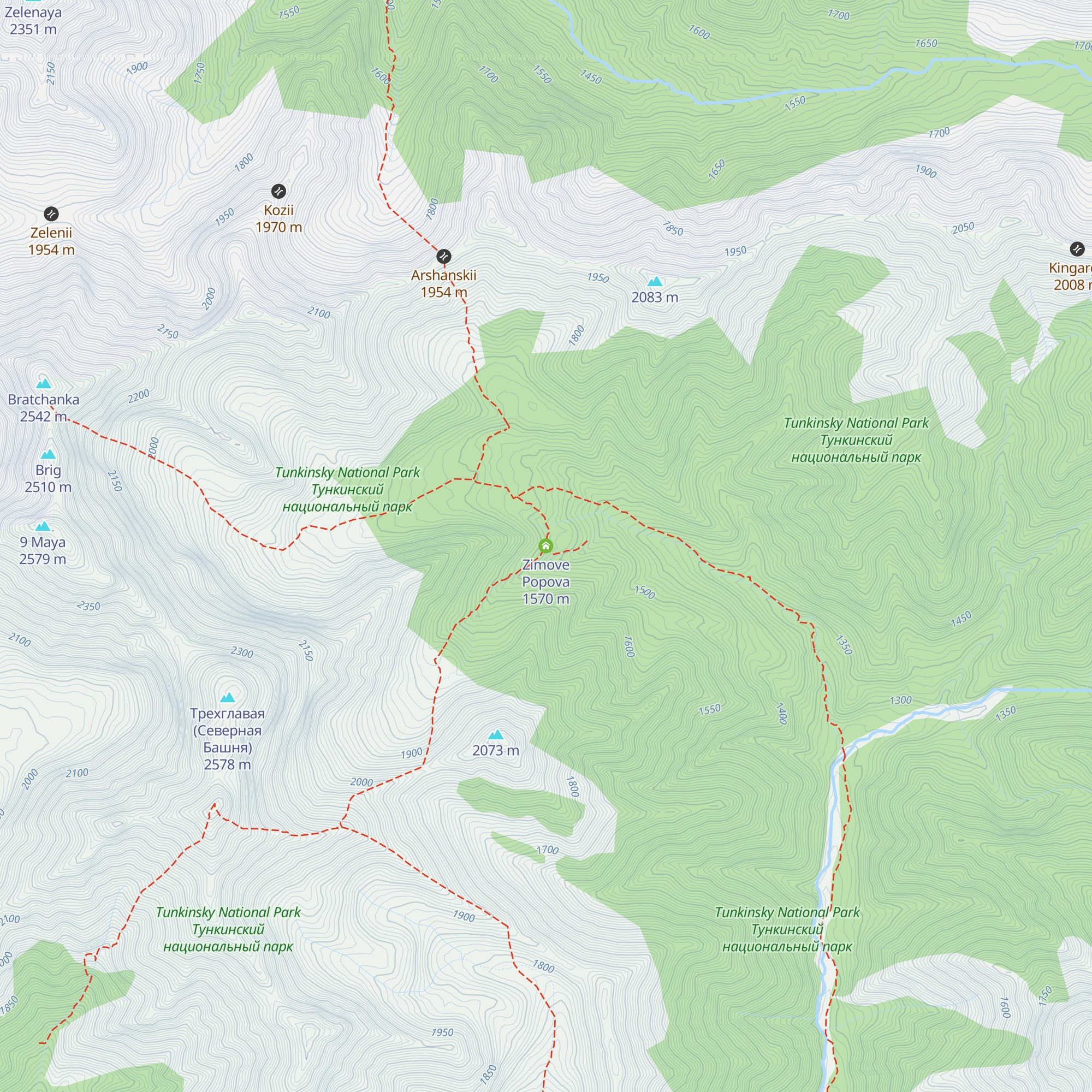 Zimove Popova map