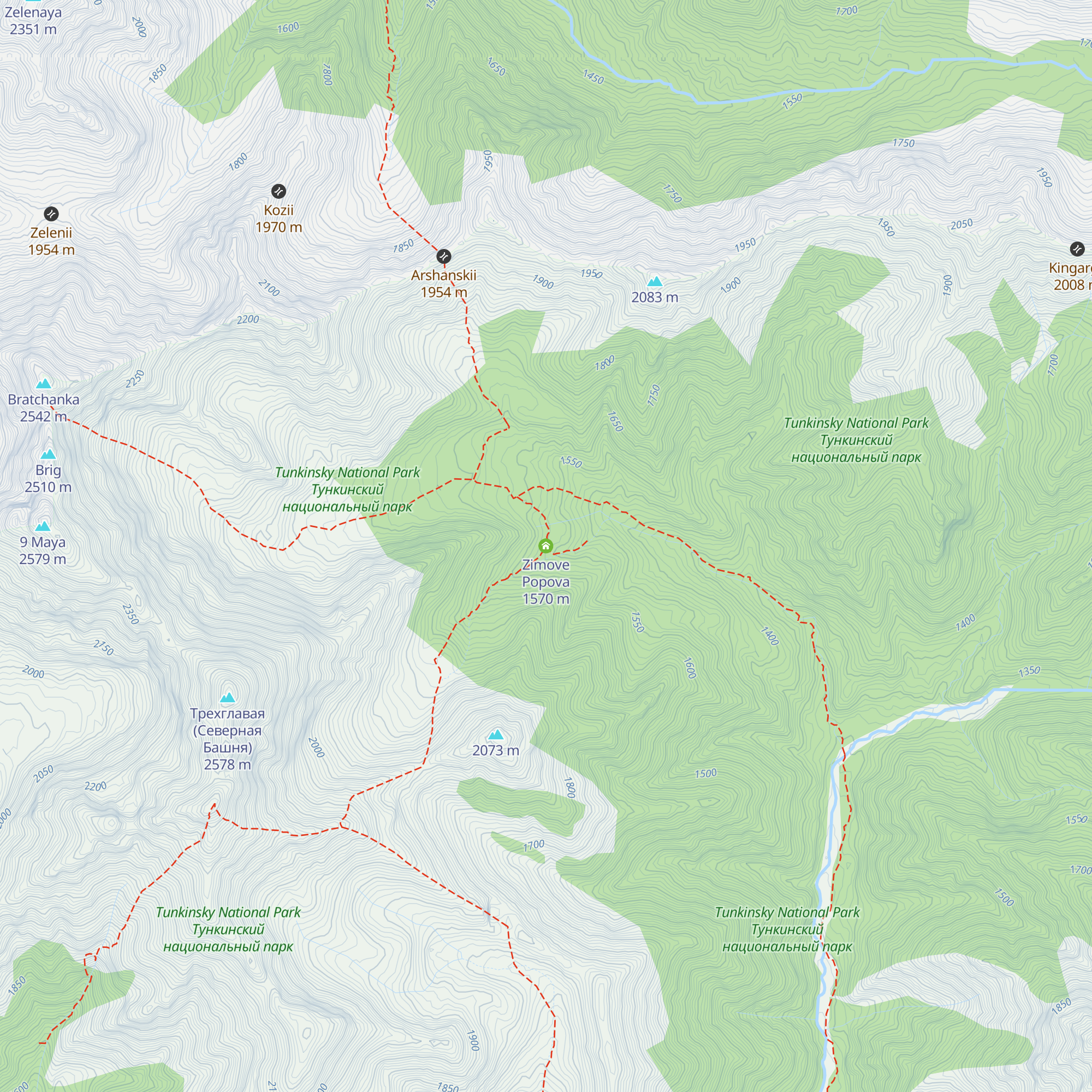 Zimove Popova map