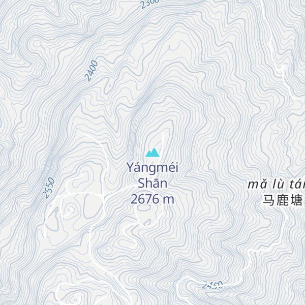 Map of Yángméi Shān