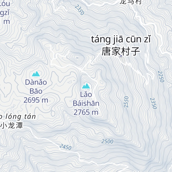 Map of Lǎo Báishān