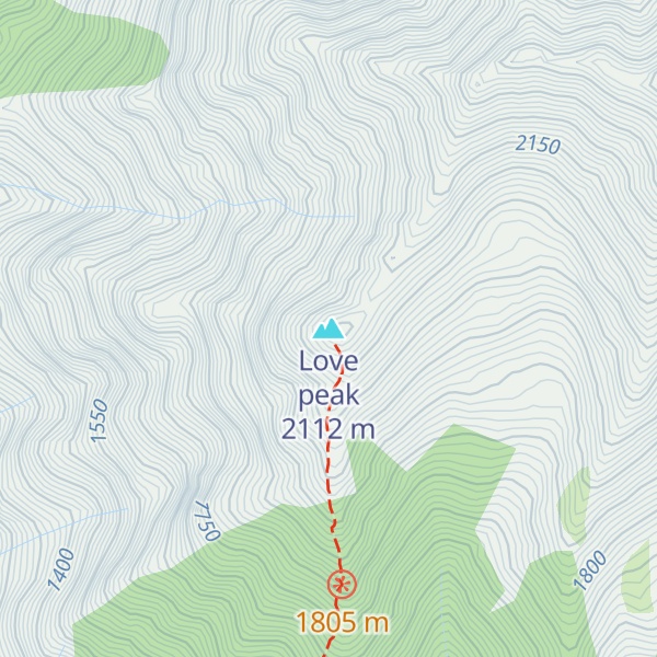 Map of Love peak