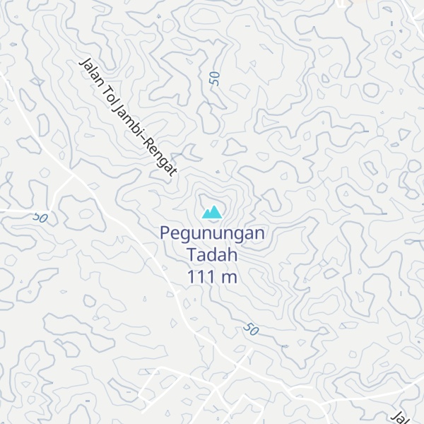 Map of Pegunungan Tadah