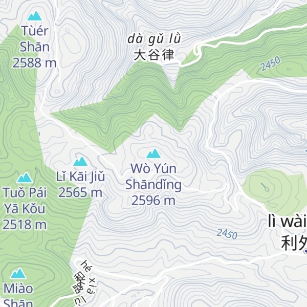 Map of Wò Yún Shāndǐng