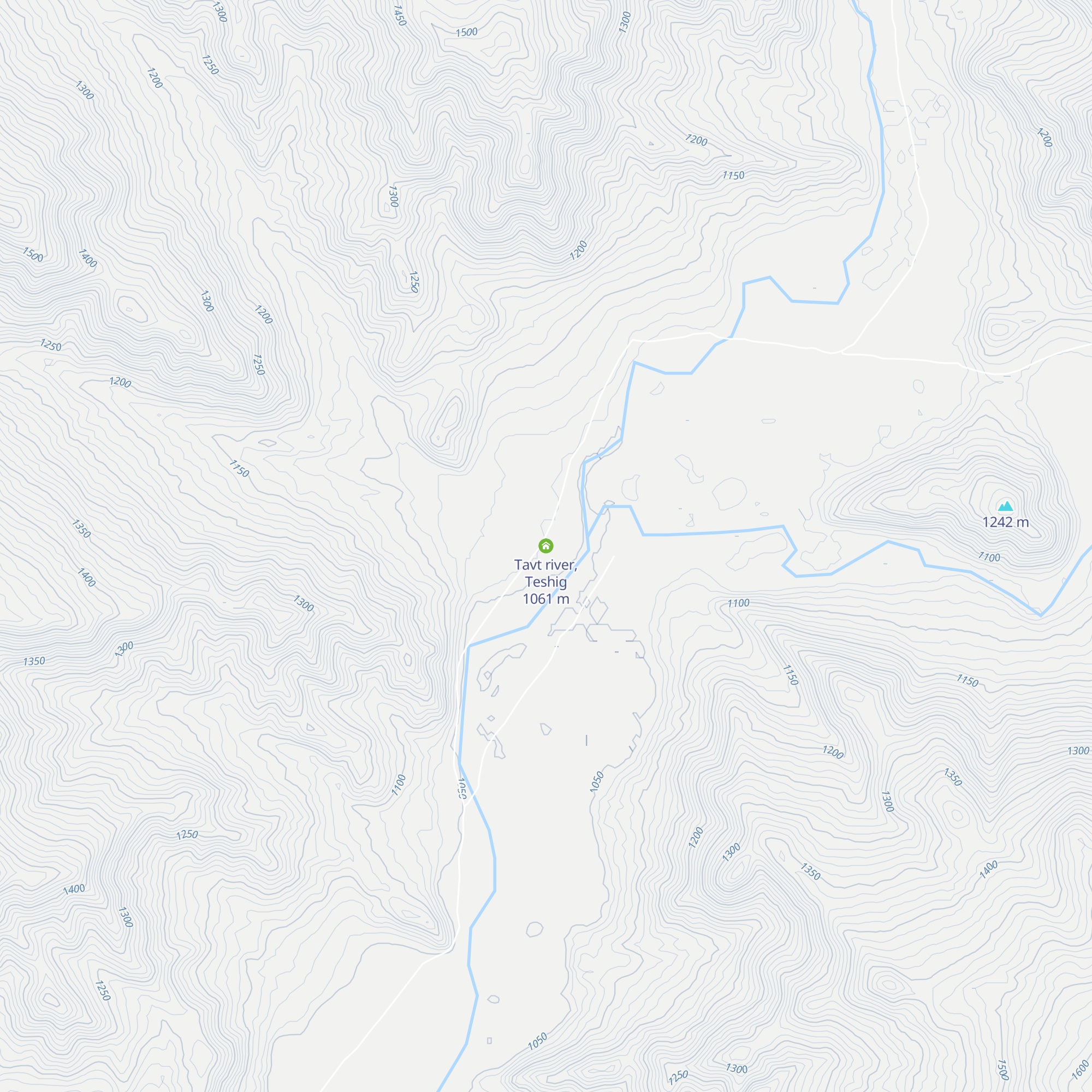 Tavt river, Teshig map