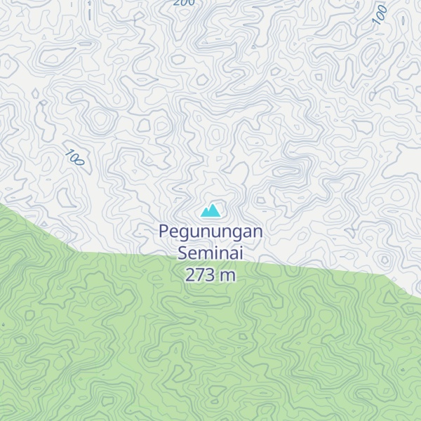 Map of Pegunungan Seminai