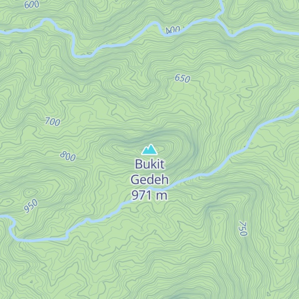 Map of Bukit Gedeh