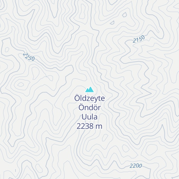 Map of Öldzeyte Öndör Uula
