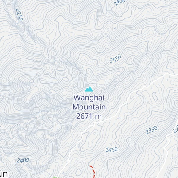 Map of Wanghai Mountain