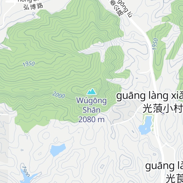 Map of Wúgōng Shān