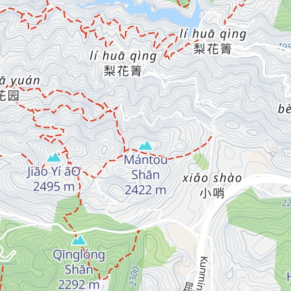 Map of Mántou Shān