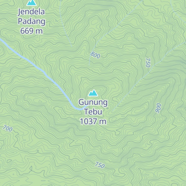 Map of Gunung Tebu