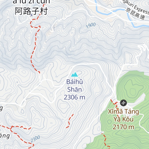 Map of Báihǔ Shān