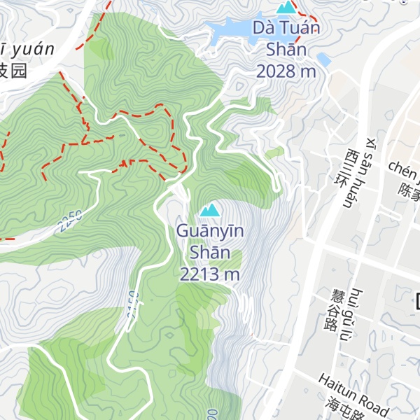 Map of Guānyīn Shān