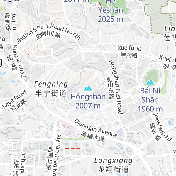 Map of Hóngshān