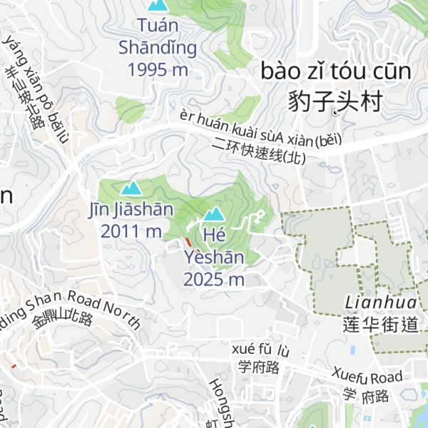 Map of Hé Yèshān