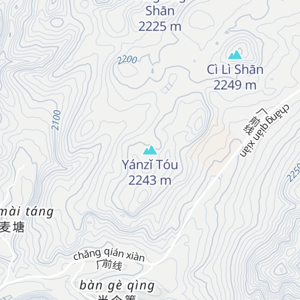 Map of Yánzǐ Tóu