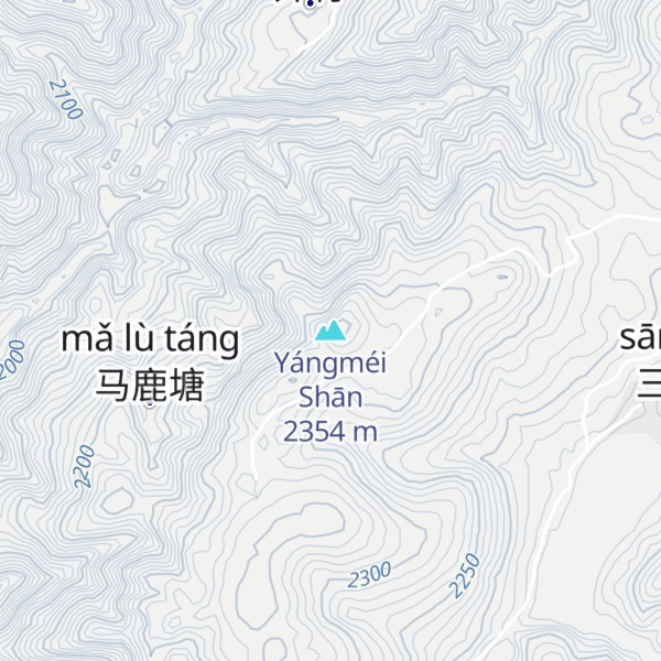 Map of Yángméi Shān