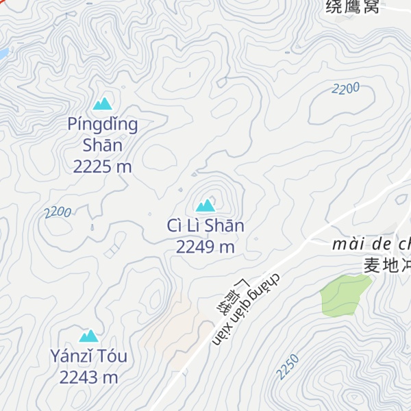 Map of Cì Lì Shān