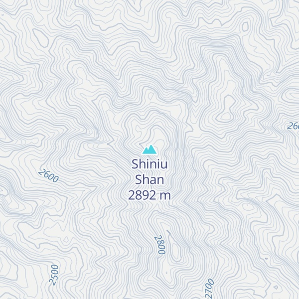 Map of Shiniu Shan